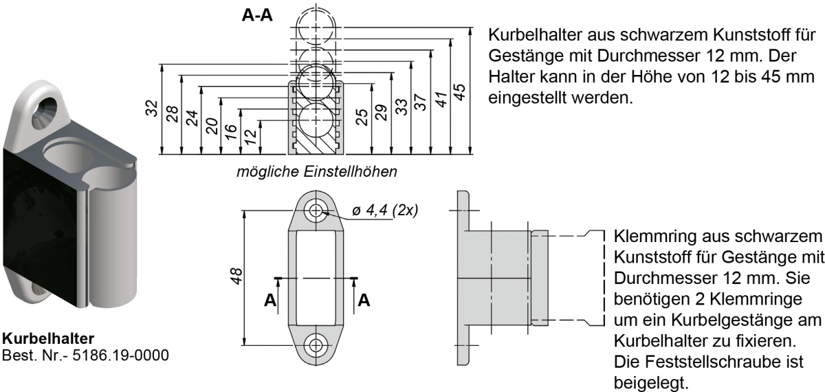 Handkurbel 5186 / Ketterer Antriebe