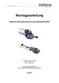 Ketterer Getriebemotoren und Spindelantriebe