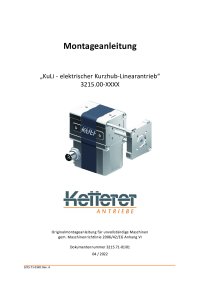 Montageanleitung KuLi - elektrischer Kurzhub-Linearantrieb
