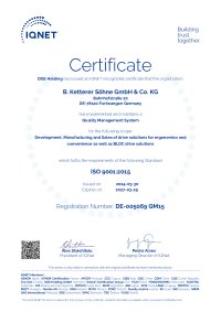 ISO 9001 Zertifikat (IQNet)