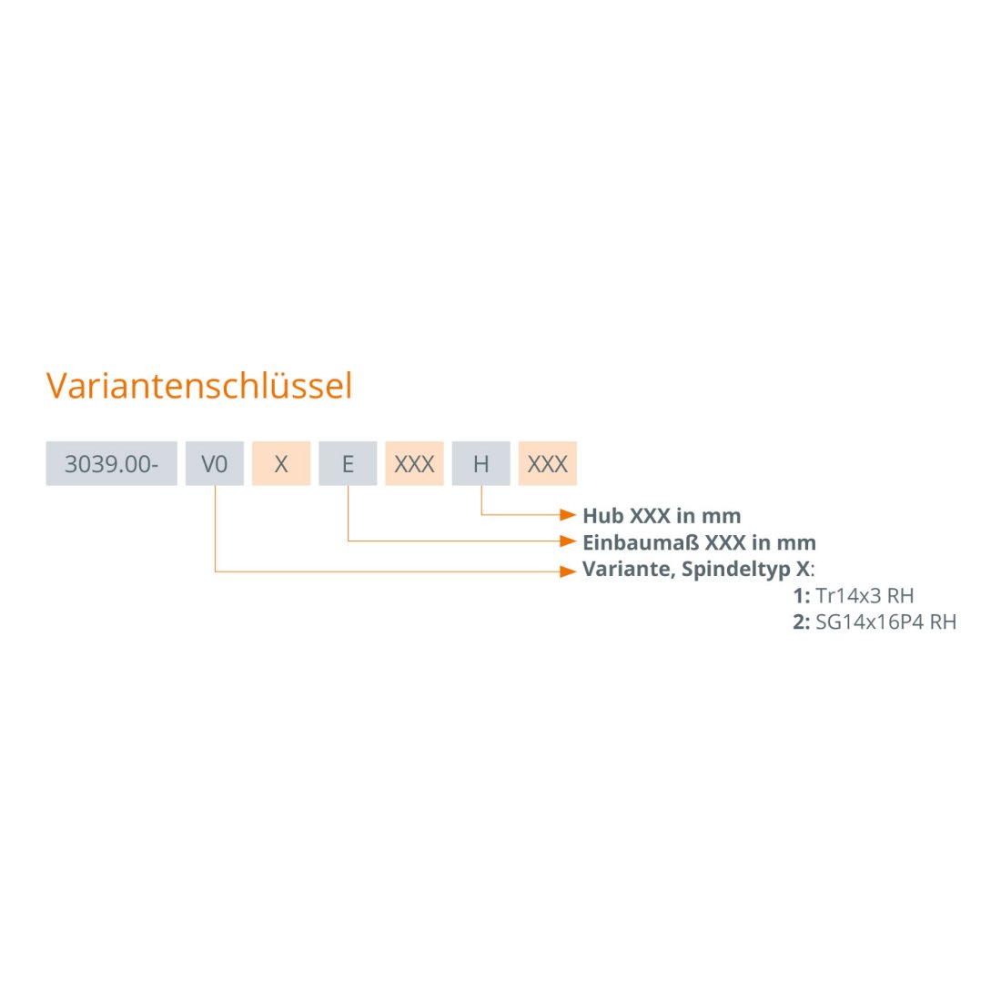 Kegelradgetriebe mit Spindeleinheit 3039